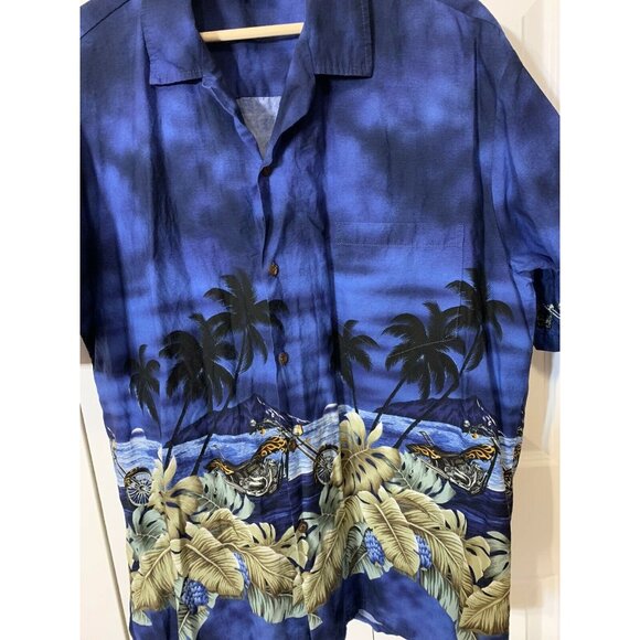 Vtg PACIFIC LEGEND APPAREL Made In‎ Hawaii SHIRT Motorcycles Choppers 2XL - Picture 1 of 9